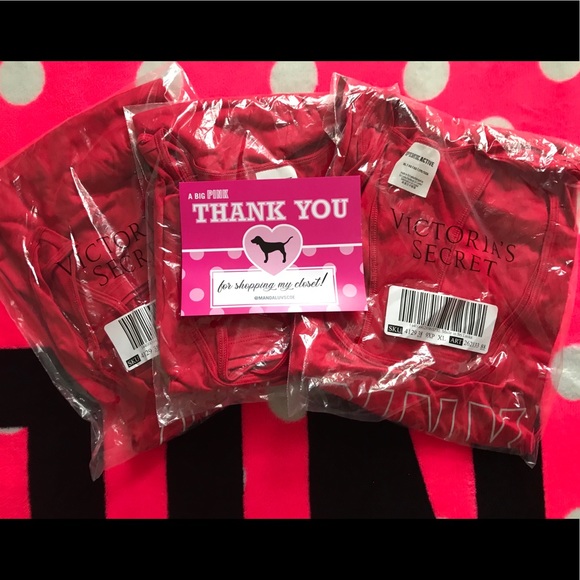 ❗️LAST💕VS PINK RED LOGO RACERBACK TANK TOP - Picture 6 of 10